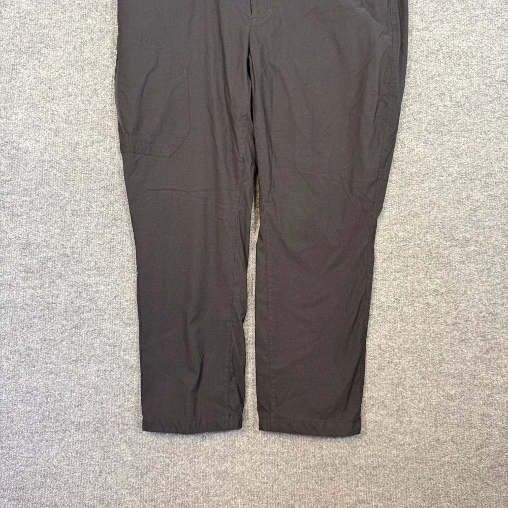 Eddie Bauer Fleece Lined Tech‎ Pants Mens 40x30 Black Nylon Cargo Straight Leg